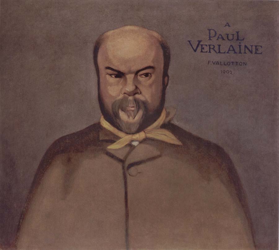 Portrait decoratif of Paul Verlaine